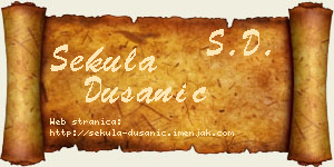 Sekula Dušanić vizit kartica